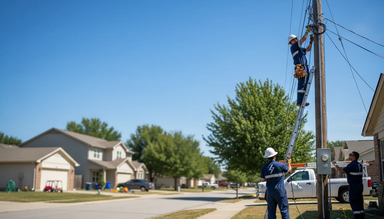 Residential electrician providing installation services in Alden, MI